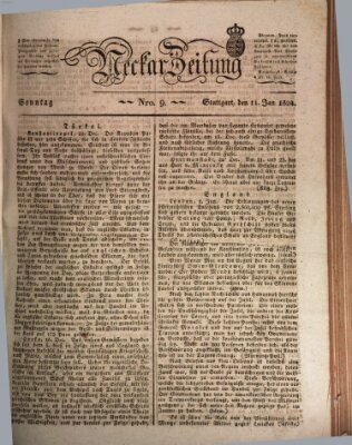 Neckar-Zeitung Sonntag 11. Januar 1824