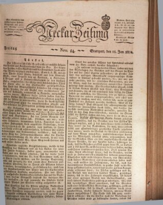 Neckar-Zeitung Freitag 16. Januar 1824