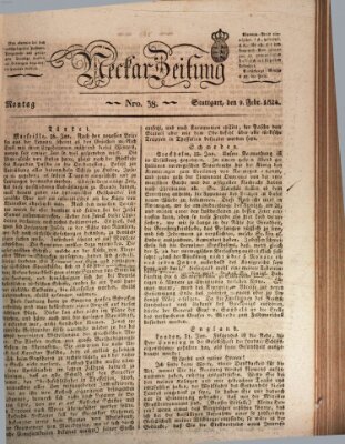 Neckar-Zeitung Montag 9. Februar 1824