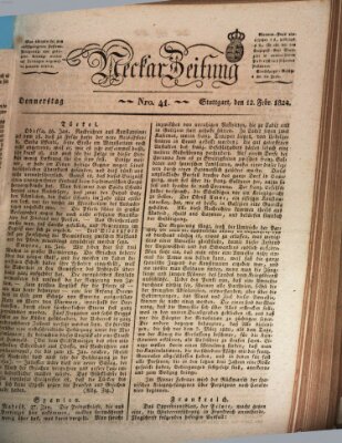 Neckar-Zeitung Donnerstag 12. Februar 1824