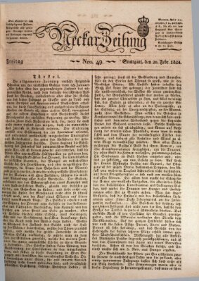 Neckar-Zeitung Freitag 20. Februar 1824