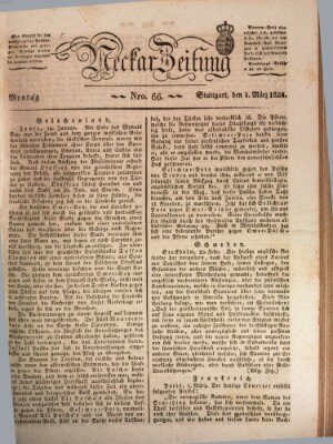 Neckar-Zeitung Montag 8. März 1824