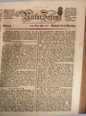 Neckar-Zeitung Montag 22. März 1824