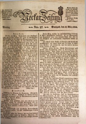 Neckar-Zeitung Montag 29. März 1824