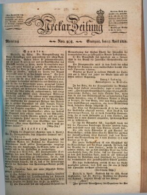 Neckar-Zeitung Montag 12. April 1824