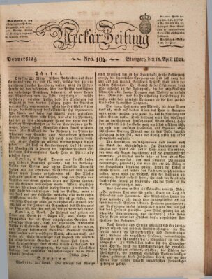 Neckar-Zeitung Donnerstag 15. April 1824