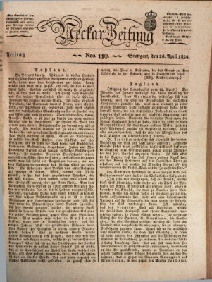 Neckar-Zeitung Freitag 23. April 1824