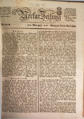 Neckar-Zeitung Mittwoch 28. April 1824