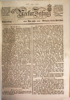 Neckar-Zeitung Donnerstag 29. April 1824