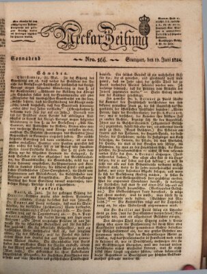 Neckar-Zeitung Samstag 19. Juni 1824