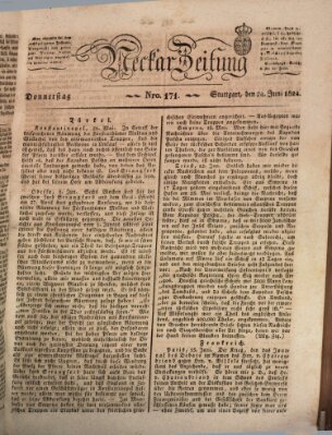 Neckar-Zeitung Donnerstag 24. Juni 1824