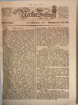 Neckar-Zeitung Donnerstag 1. Juli 1824