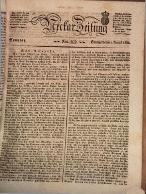 Neckar-Zeitung Sonntag 1. August 1824