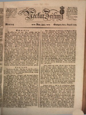 Neckar-Zeitung Montag 2. August 1824