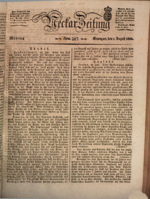 Neckar-Zeitung Montag 9. August 1824