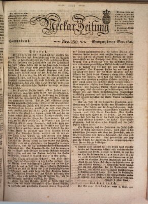 Neckar-Zeitung Samstag 11. September 1824