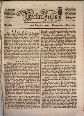 Neckar-Zeitung Montag 13. September 1824