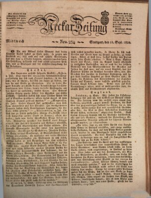 Neckar-Zeitung Mittwoch 15. September 1824