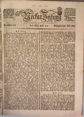 Neckar-Zeitung Samstag 9. Oktober 1824