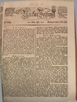 Neckar-Zeitung Freitag 15. Oktober 1824