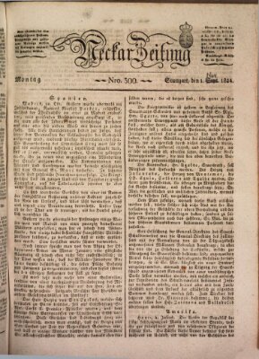 Neckar-Zeitung Montag 1. November 1824