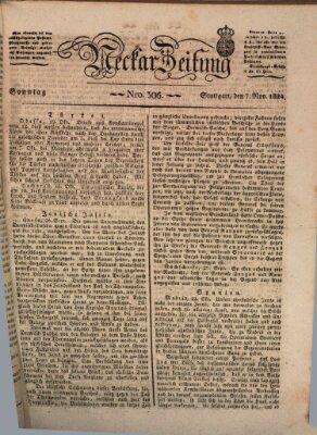 Neckar-Zeitung Sonntag 7. November 1824