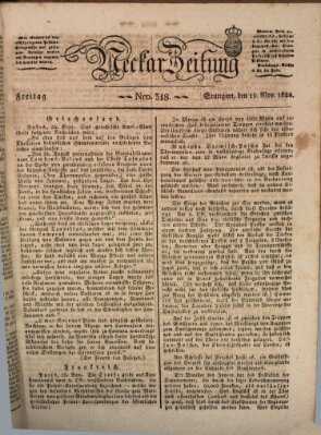 Neckar-Zeitung Freitag 19. November 1824