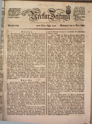 Neckar-Zeitung Sonntag 21. November 1824