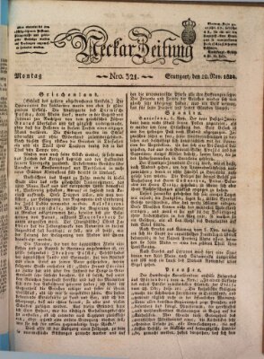 Neckar-Zeitung Montag 22. November 1824