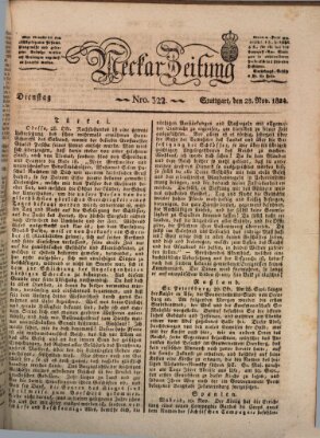 Neckar-Zeitung Dienstag 23. November 1824