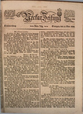 Neckar-Zeitung Donnerstag 25. November 1824