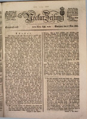 Neckar-Zeitung Samstag 27. November 1824