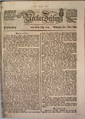 Neckar-Zeitung Donnerstag 2. Dezember 1824