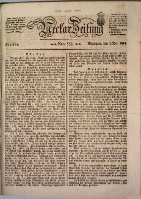 Neckar-Zeitung Sonntag 5. Dezember 1824