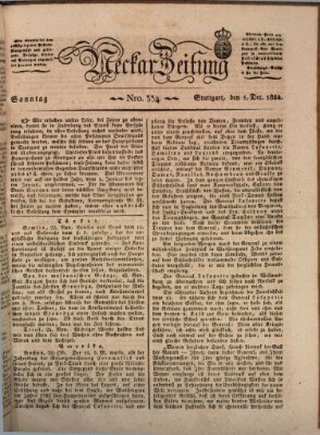 Neckar-Zeitung Sonntag 5. Dezember 1824