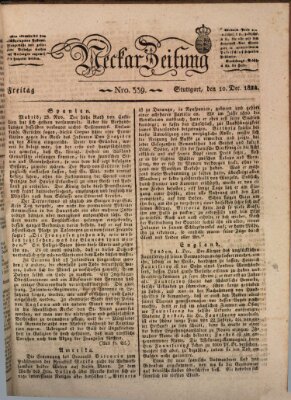 Neckar-Zeitung Freitag 10. Dezember 1824