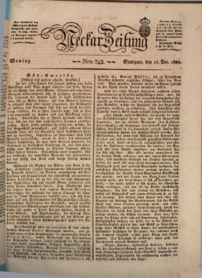 Neckar-Zeitung Montag 13. Dezember 1824