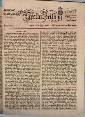 Neckar-Zeitung Sonntag 19. Dezember 1824