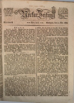 Neckar-Zeitung Mittwoch 29. Dezember 1824