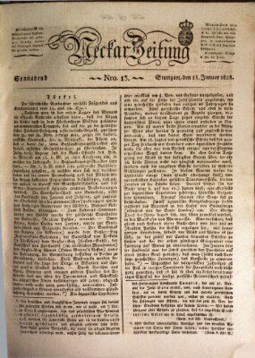 Neckar-Zeitung Samstag 15. Januar 1825