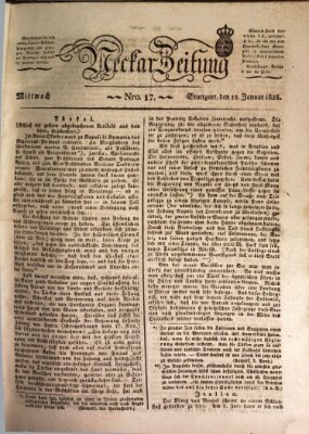 Neckar-Zeitung Mittwoch 19. Januar 1825