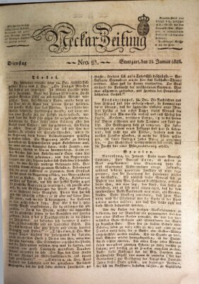 Neckar-Zeitung Dienstag 25. Januar 1825