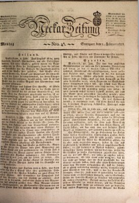 Neckar-Zeitung Montag 14. Februar 1825