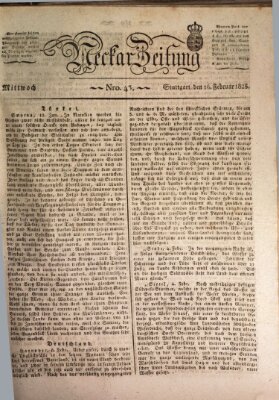 Neckar-Zeitung Mittwoch 16. Februar 1825