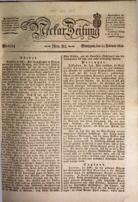 Neckar-Zeitung Montag 21. Februar 1825