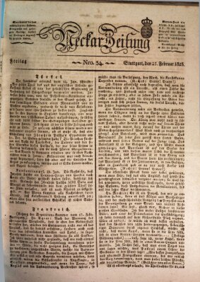 Neckar-Zeitung Freitag 25. Februar 1825