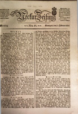 Neckar-Zeitung Montag 28. Februar 1825