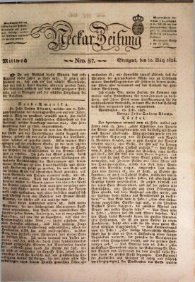 Neckar-Zeitung Mittwoch 30. März 1825