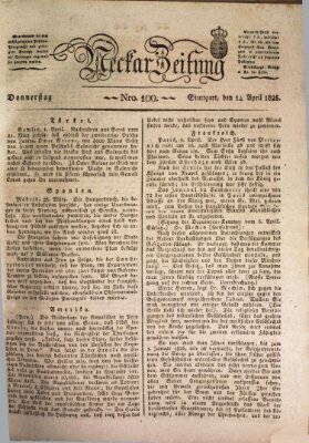 Neckar-Zeitung Donnerstag 14. April 1825