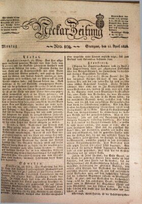 Neckar-Zeitung Montag 18. April 1825